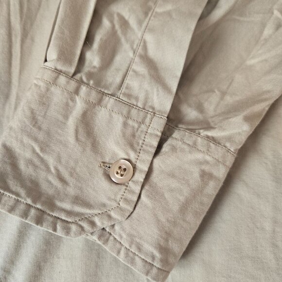 Vintage 90's Men's Levi's Red Tab Khaki/Tan Cotton Button-Down Shirt L - Picture 4 of 10